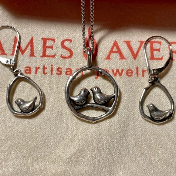 SOLD Retired James Avery Love Bird Set - Picture 3 of 3